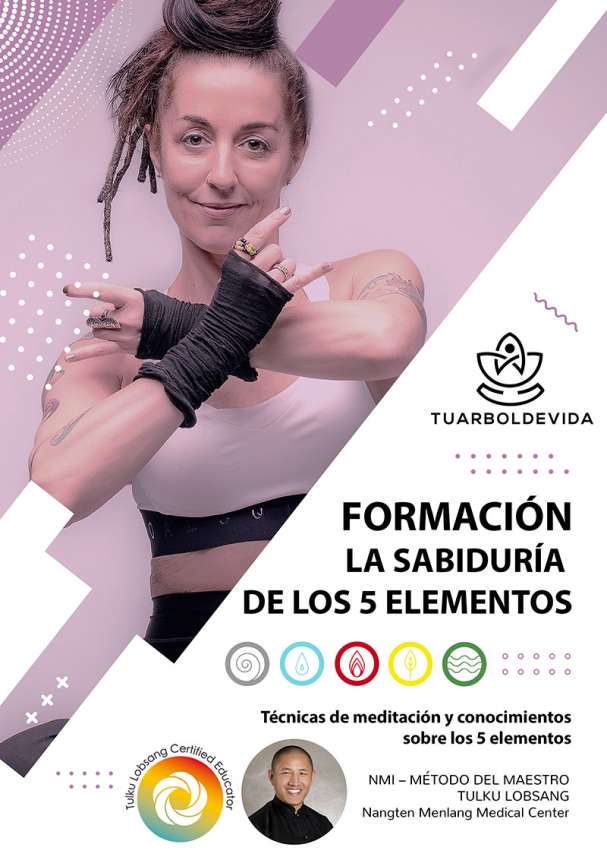 Cartel promocional Formación Yoga Los 5 elementos